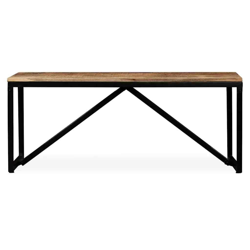 Solid Mango Wood Bench for Entryway Storage