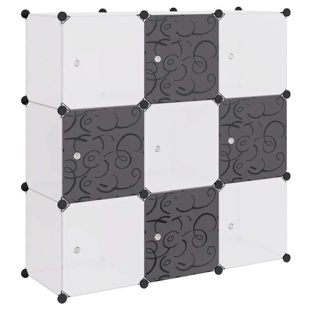 9-Compartment Storage Cube Organiser in Black