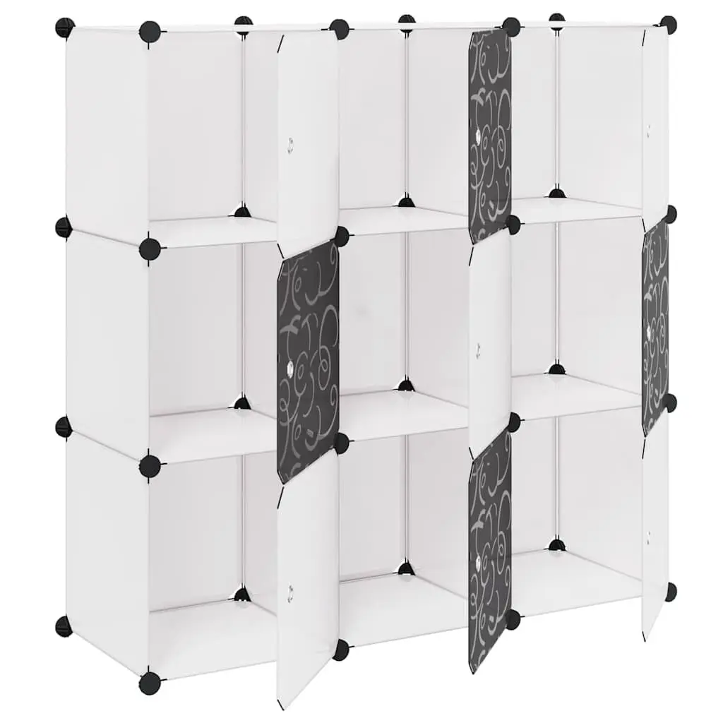 9-Compartment Storage Cube Organiser in Black