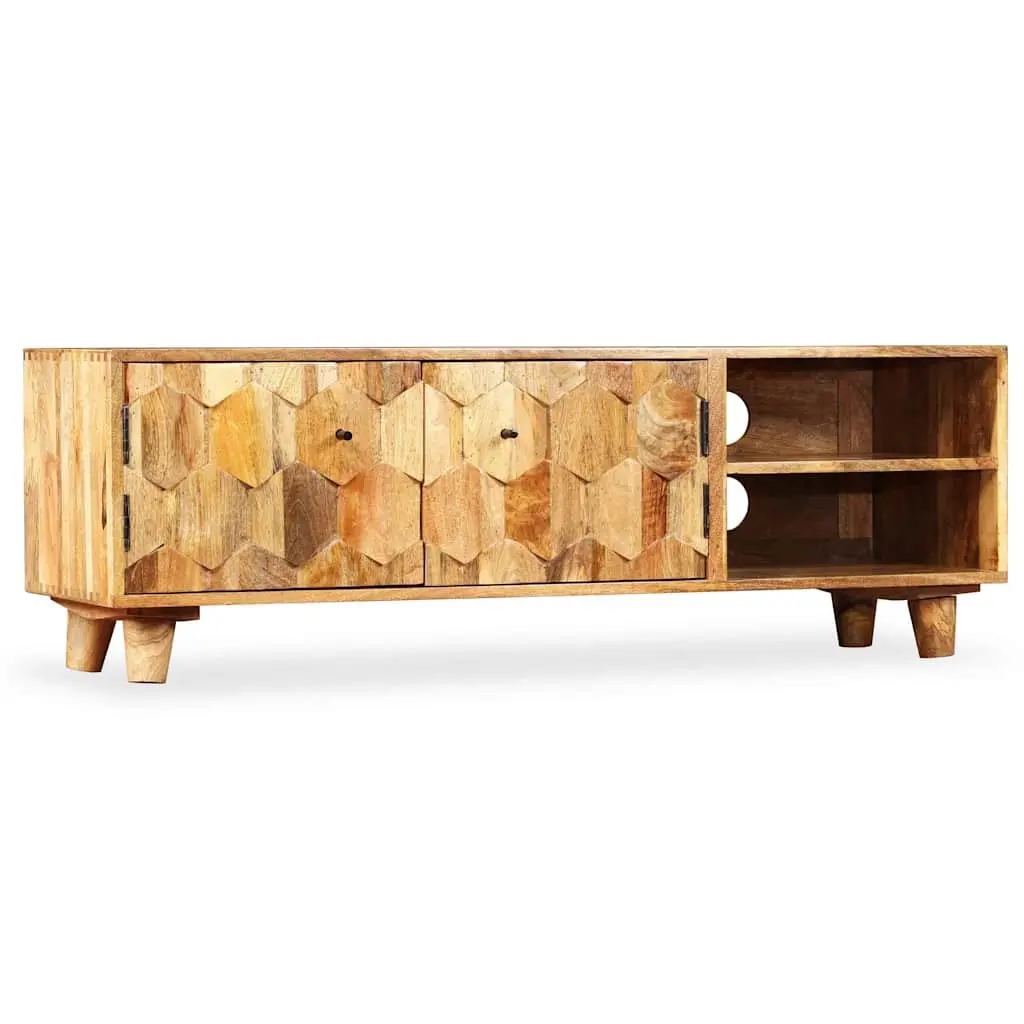 TV Cabinet Solid Mango Wood 118x35x40cm Brown