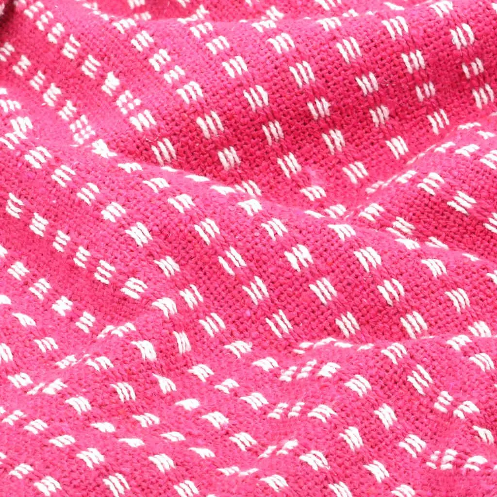 Soft Cotton Throw Blanket 220x250 cm Pink Plaid