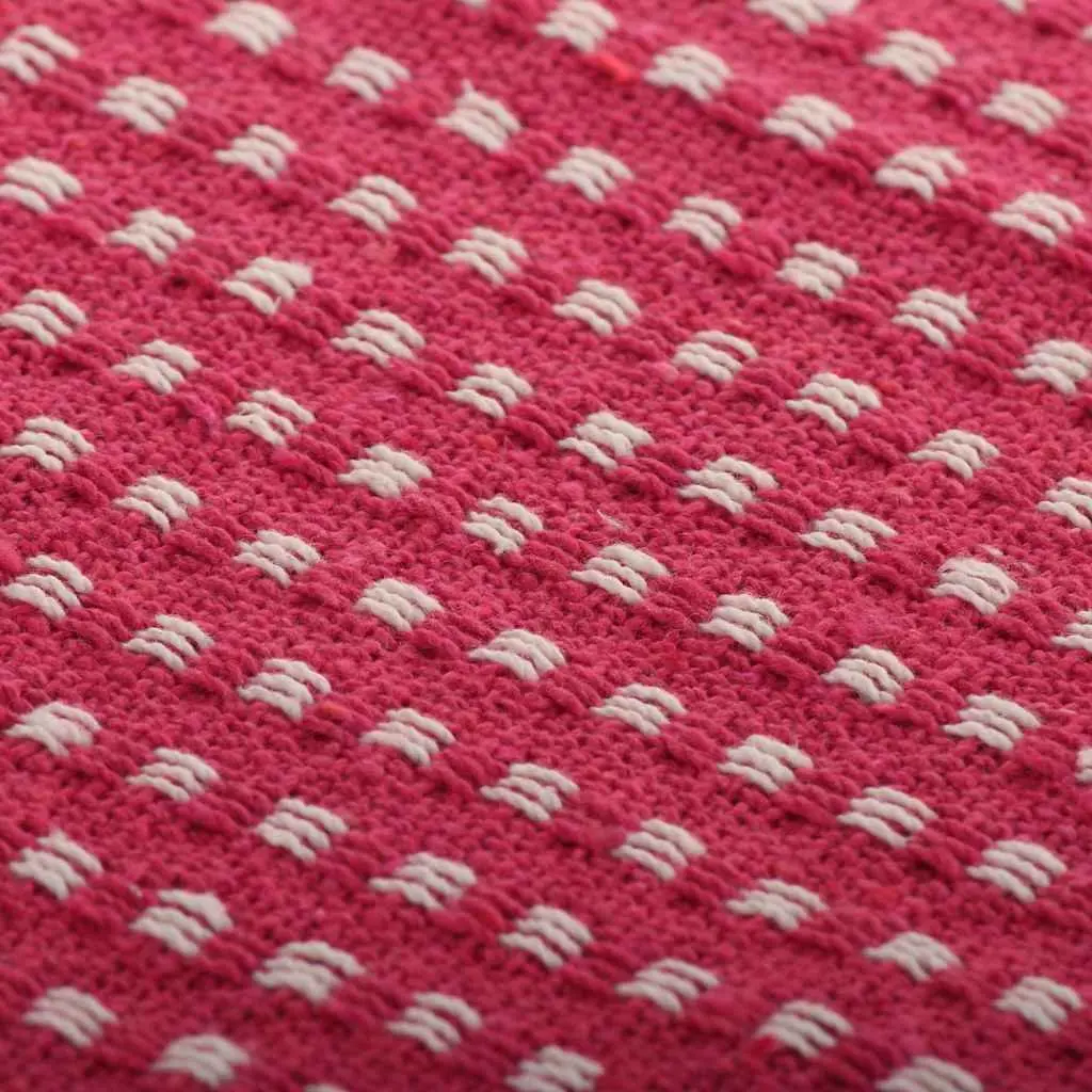 Soft Cotton Throw Blanket 220x250 cm Pink Plaid