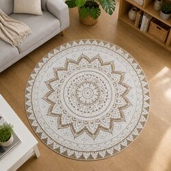 Handwoven Braided Jute Round Area Rug 150cm