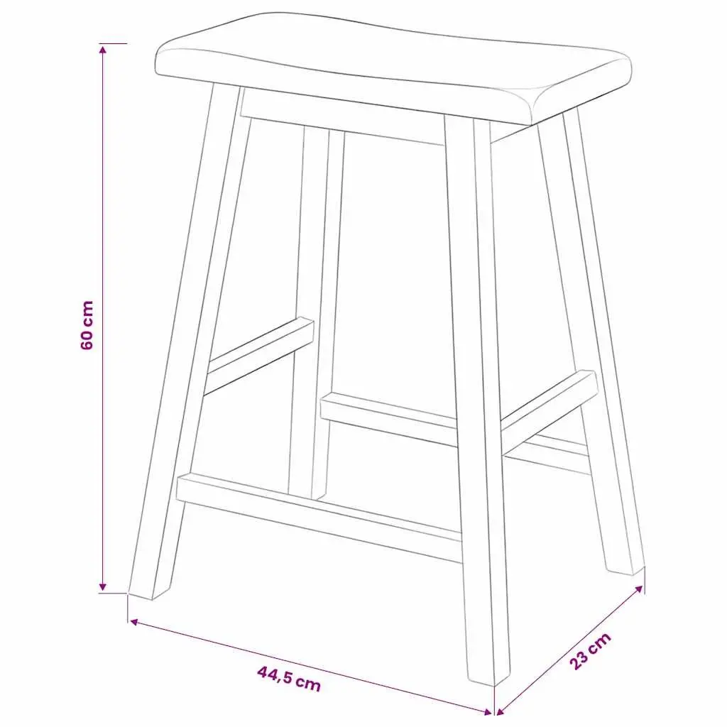 Bar Set MDF Rubberwood 3 Pieces Black