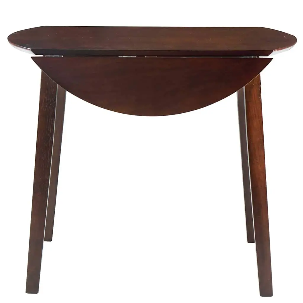 Round Drop-Leaf Dining Table for Compact Spaces