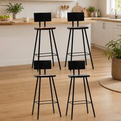 Industrial Style Counter Chairs Made from Reclaimed Wood
