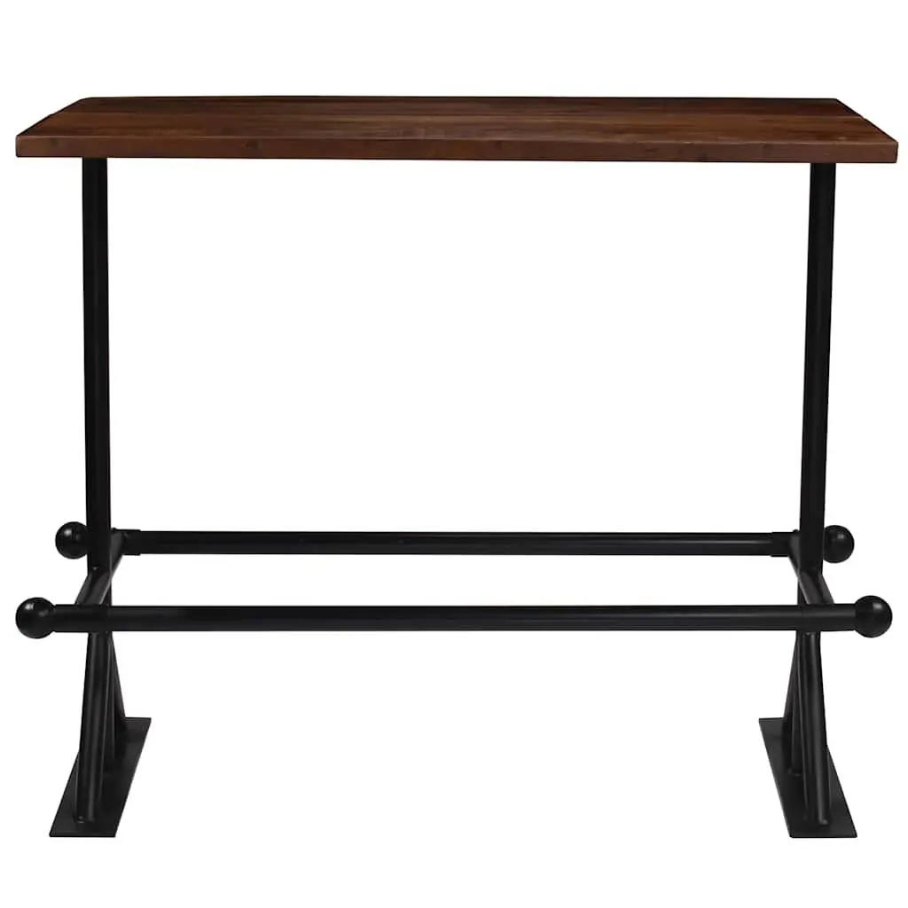 7-Piece Industrial Retro Bar Set with Reclaimed Wood