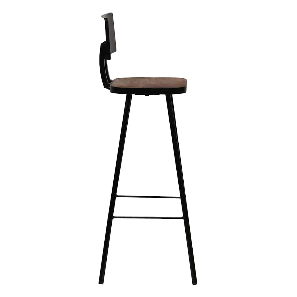 7-Piece Industrial Retro Bar Set with Reclaimed Wood