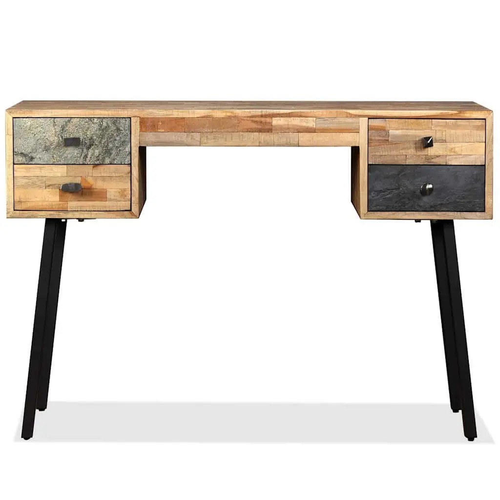 Solid Reclaimed Teak Writing Desk 110x50x76 cm