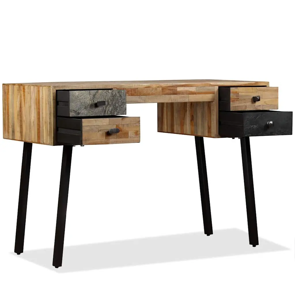 Solid Reclaimed Teak Writing Desk 110x50x76 cm