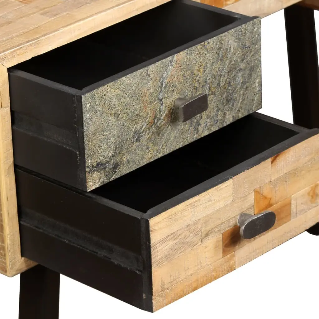 Solid Reclaimed Teak Writing Desk 110x50x76 cm