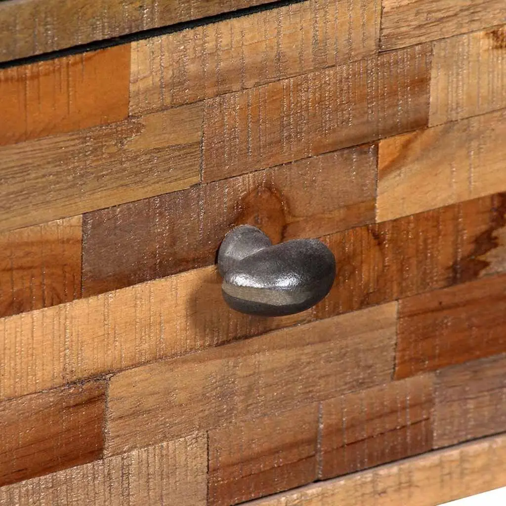 Solid Reclaimed Teak 6-Drawer Side Cabinet in Brown