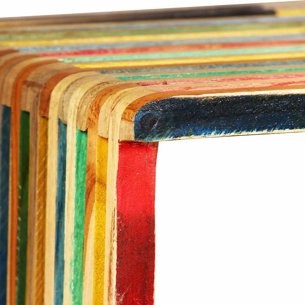 3-Piece Reclaimed Teak Wall Shelf Set in Multicolour