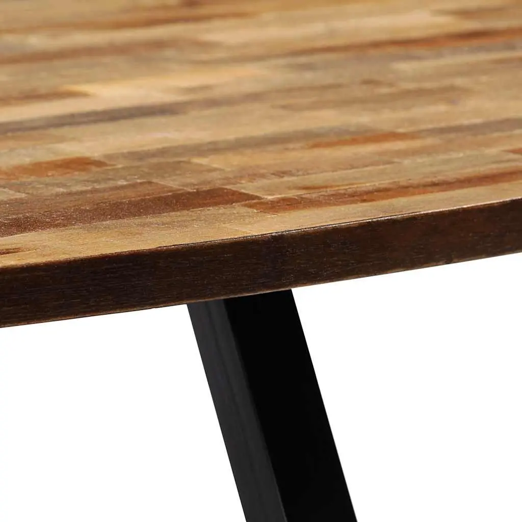 Oval Coffee Table Reclaimed Teak Solid Wood 120x60x30cm Brown