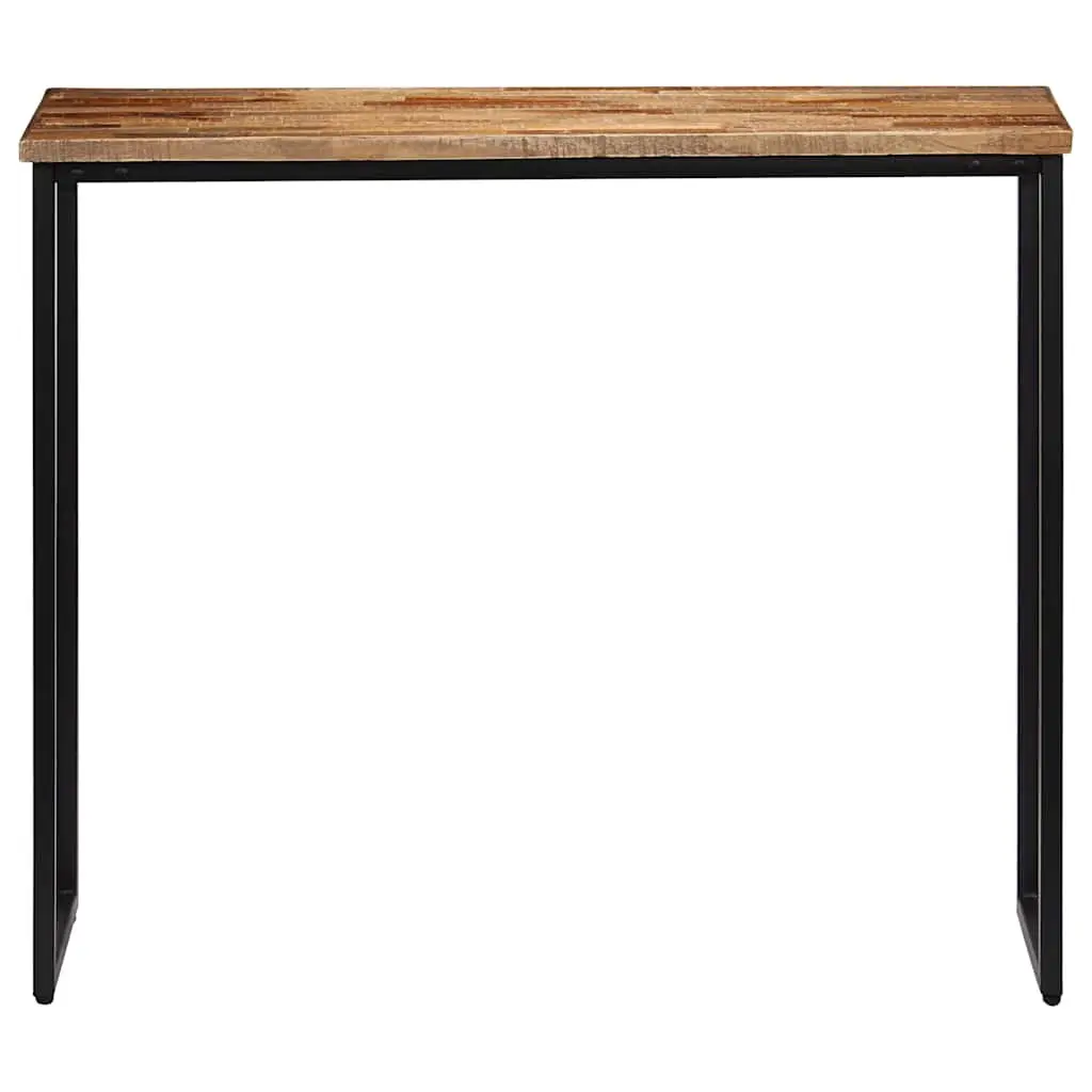 Solid Reclaimed Teak Console Table in Brown