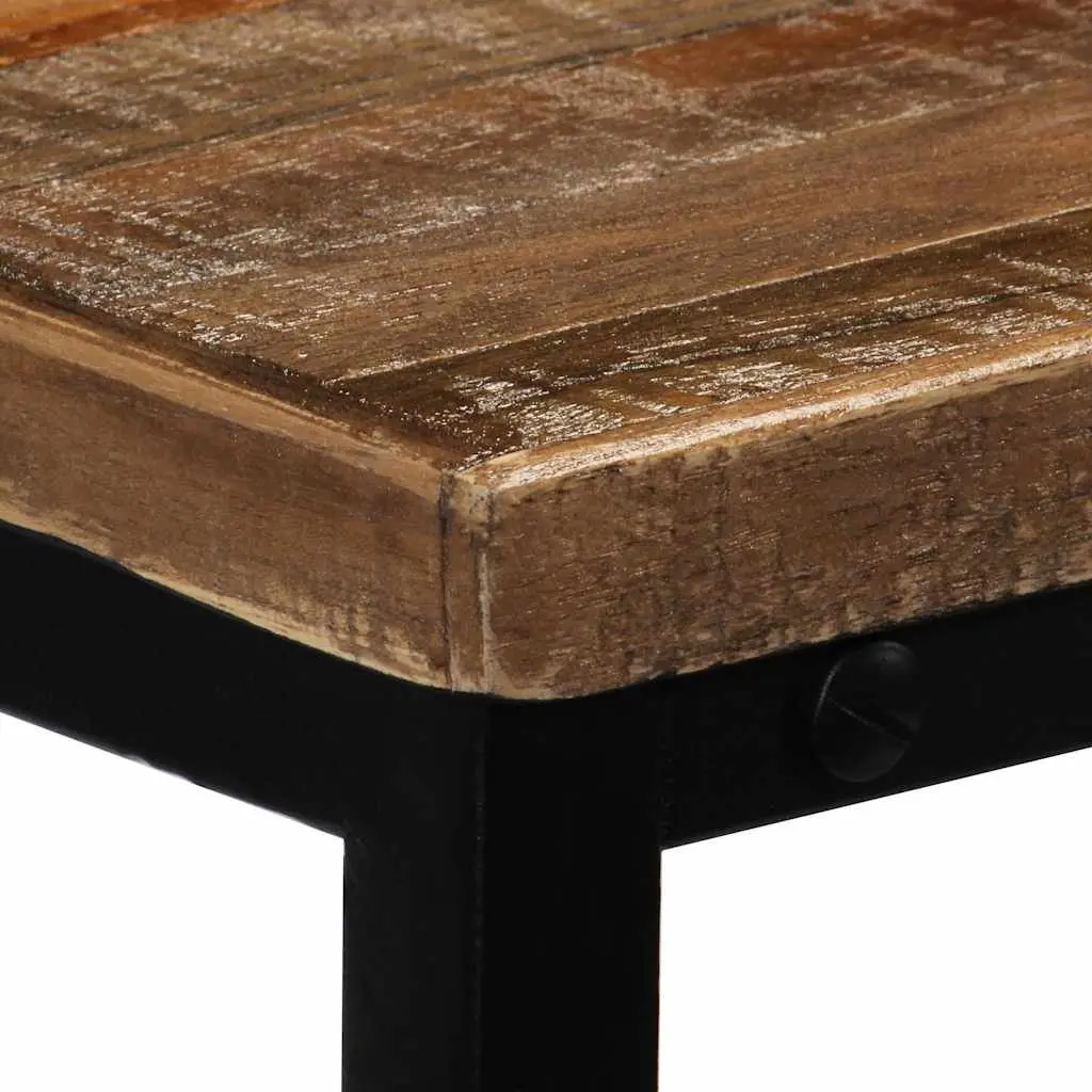 Solid Reclaimed Teak Console Table in Brown