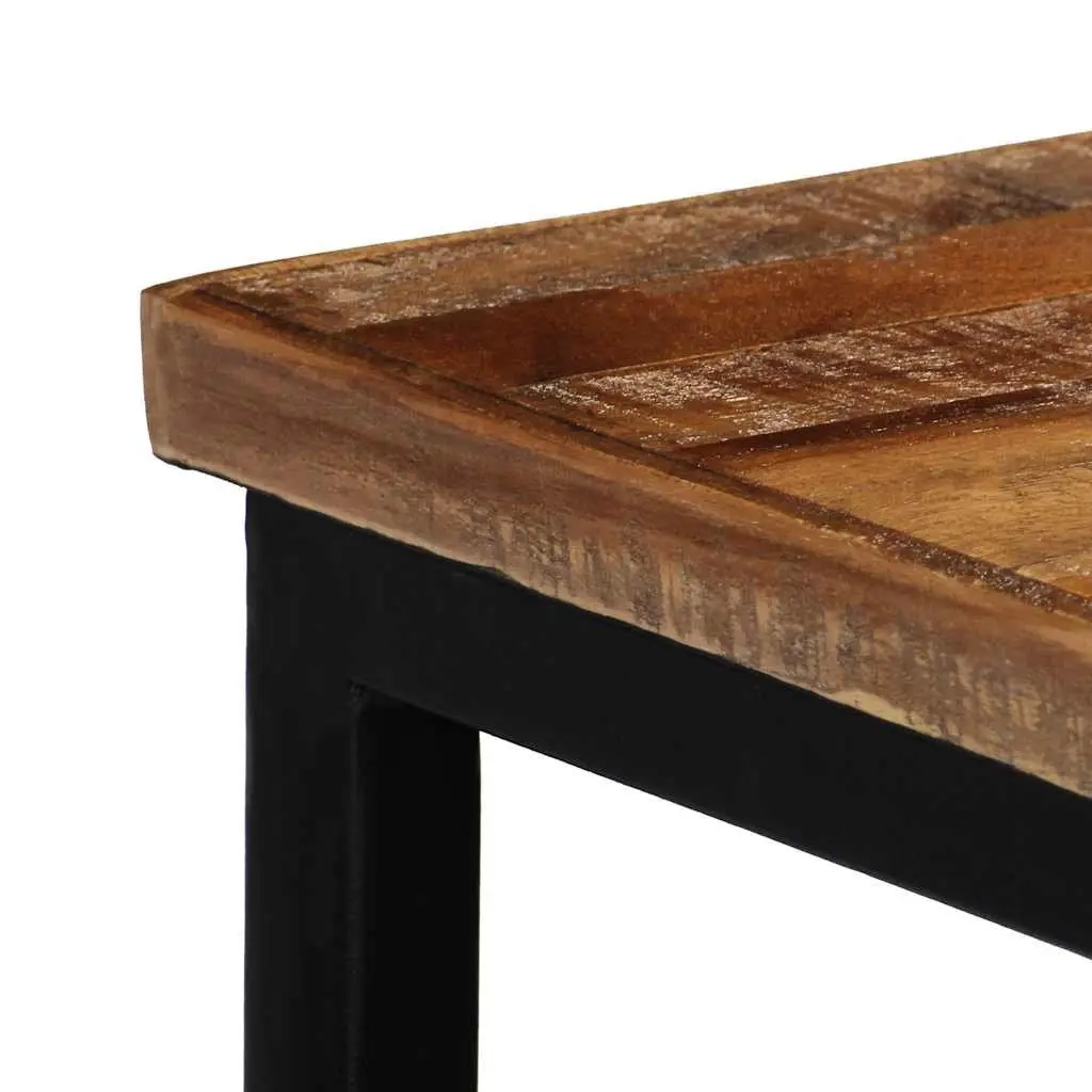 Solid Reclaimed Teak Console Table in Brown