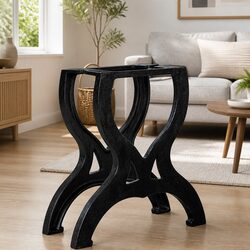 Durable Cast Iron X-Frame Coffee Table Legs 2 pcs