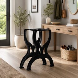 Heavy-Duty X-Frame Cast Iron Bench Legs Pair