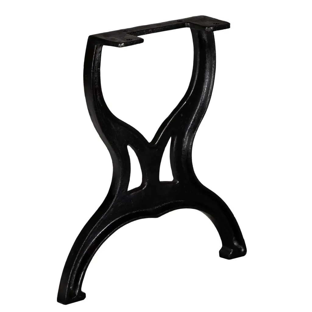 Bench Legs Cast Iron Black Industrial Style X-Frame 2 Piece