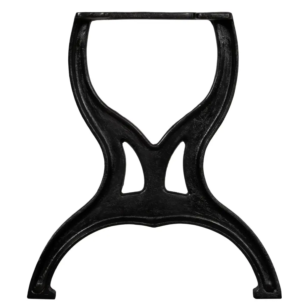 Bench Legs Cast Iron Black Industrial Style X-Frame 2 Piece