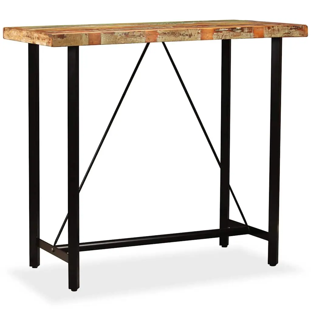 Industrial Solid Wood Bar Table 120x60x107 cm