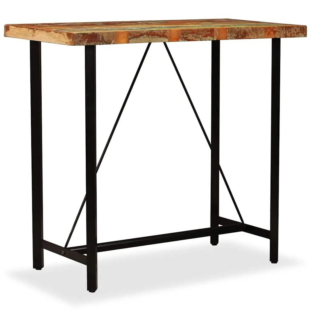 Industrial Solid Wood Bar Table 120x60x107 cm
