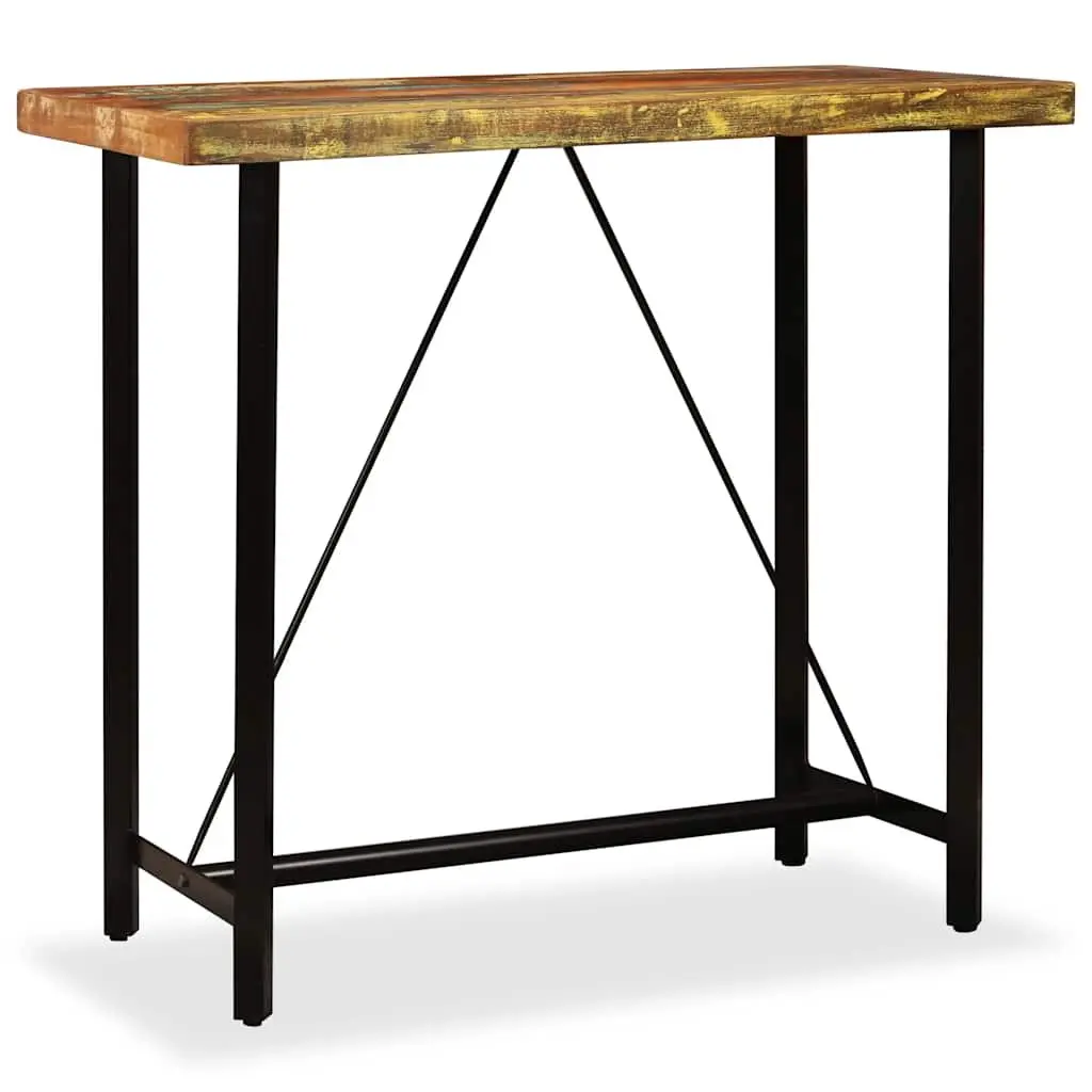 Industrial Solid Wood Bar Table 120x60x107 cm