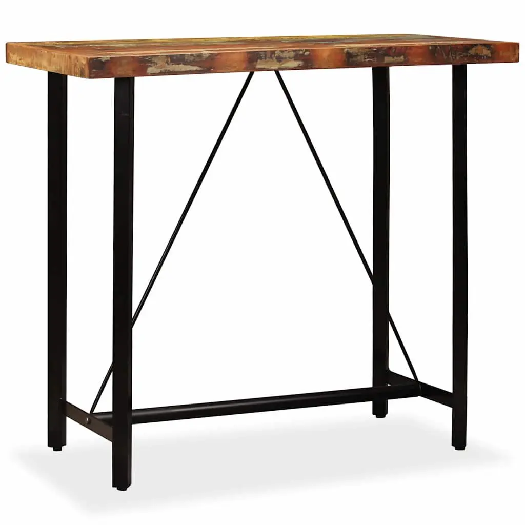 Industrial Solid Wood Bar Table 120x60x107 cm