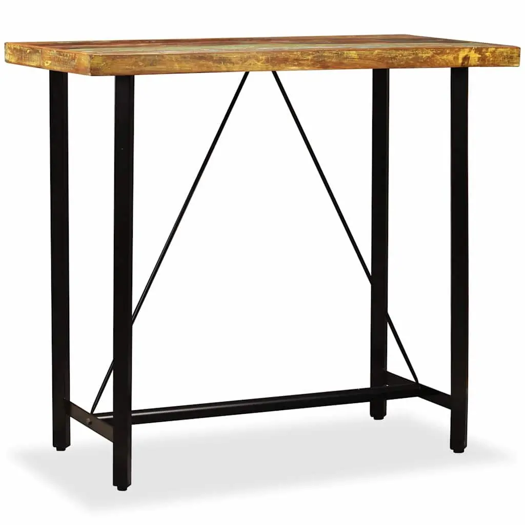 Industrial Solid Wood Bar Table 120x60x107 cm