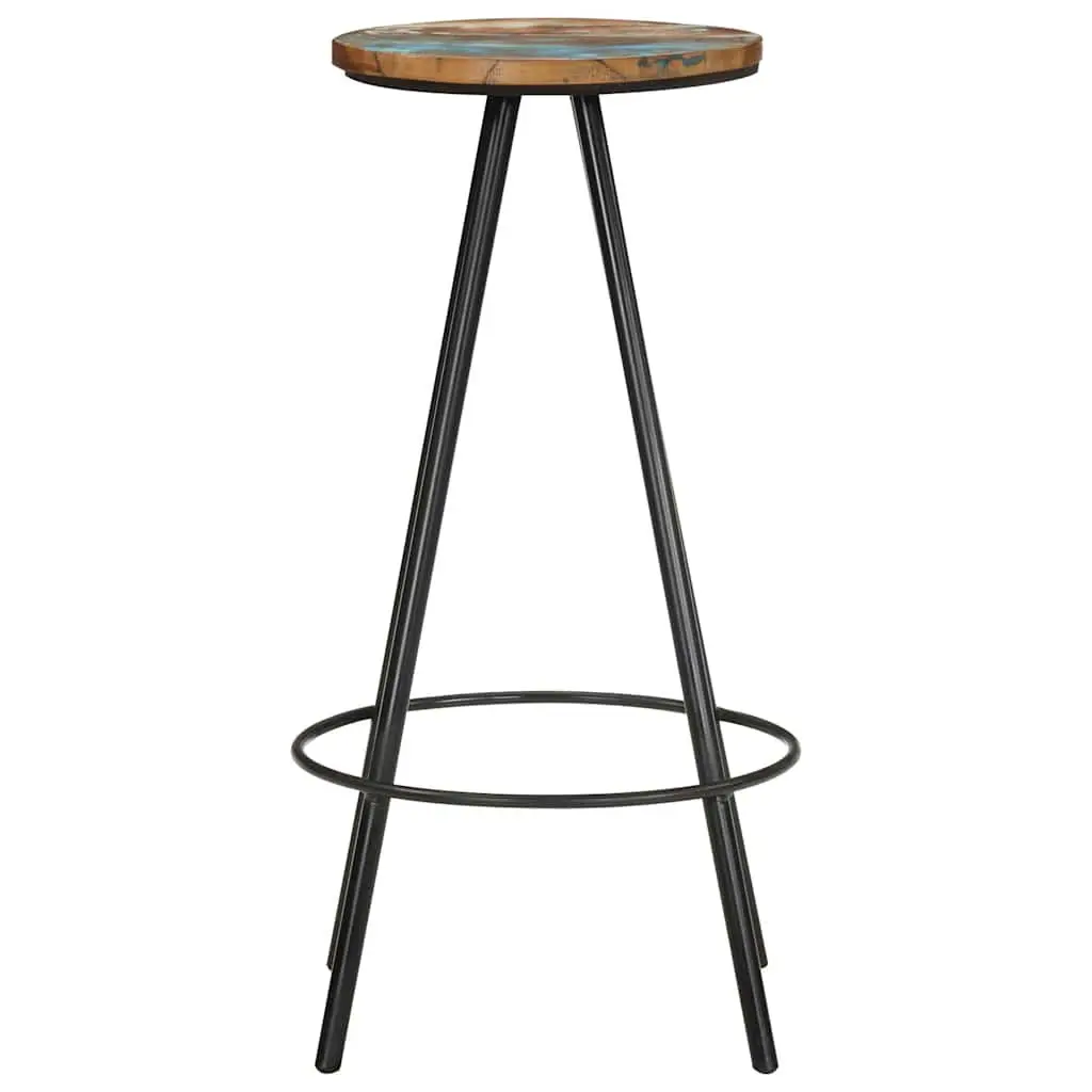 4 Piece Industrial Style Bar Stools Set in Brown