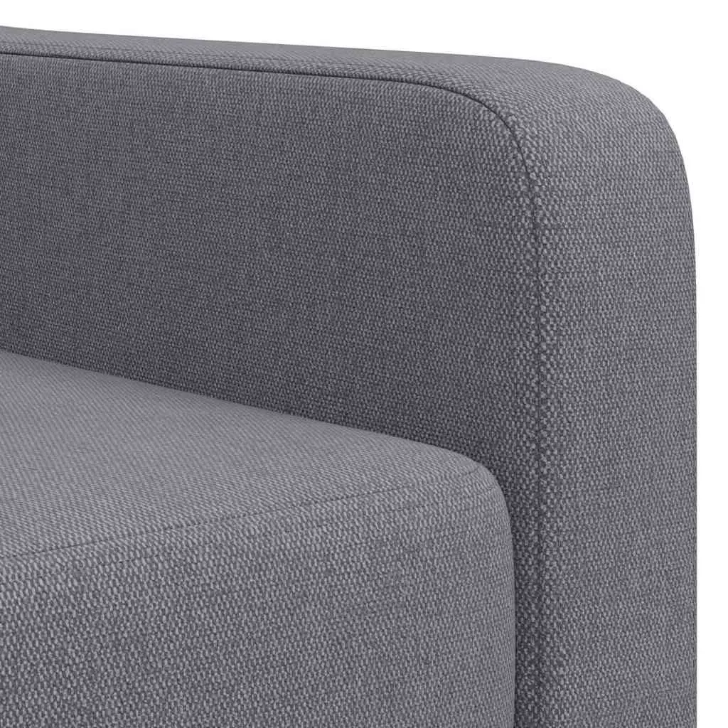 Grey Upholstered Armchair with Solid Wood Frame