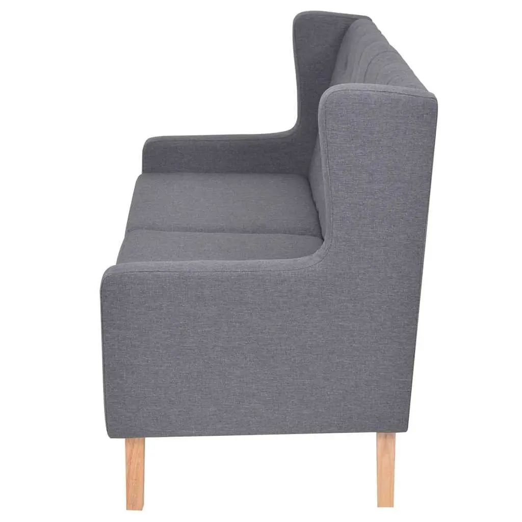 2-Seater Sofa Polyester Fabric Grey