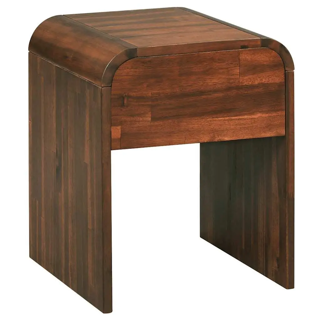 Bedside Table Solid Wood Brown 41.5W x 42D x 52H cm