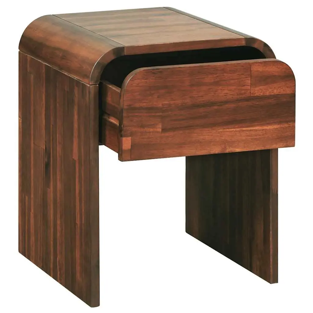Bedside Table Solid Wood Brown 41.5W x 42D x 52H cm