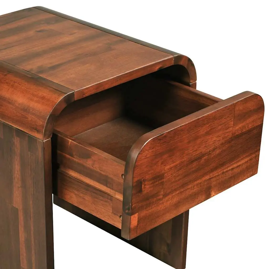 Bedside Table Solid Wood Brown 41.5W x 42D x 52H cm