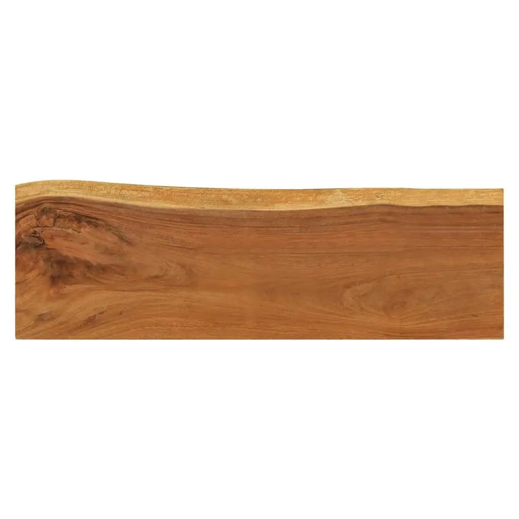 Solid Suar Wood Console Table with Steel Frame 110x35x75 cm