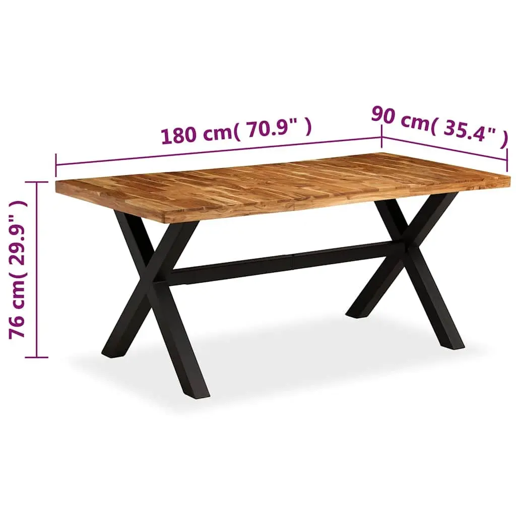 Solid Acacia Mango Wood Dining Table 180x90 cm