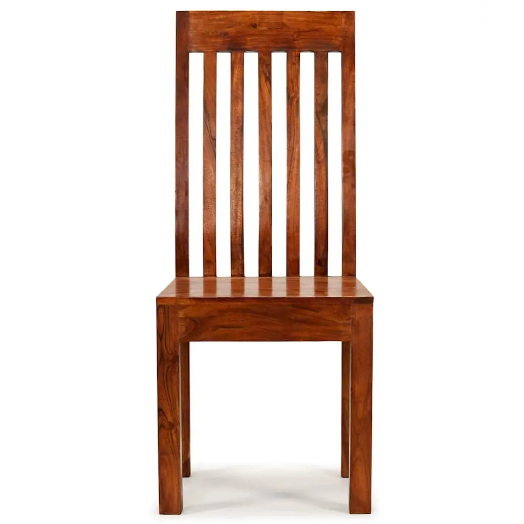 Solid Wood Dining Chairs 2 pcs Modern Kitchen Honey