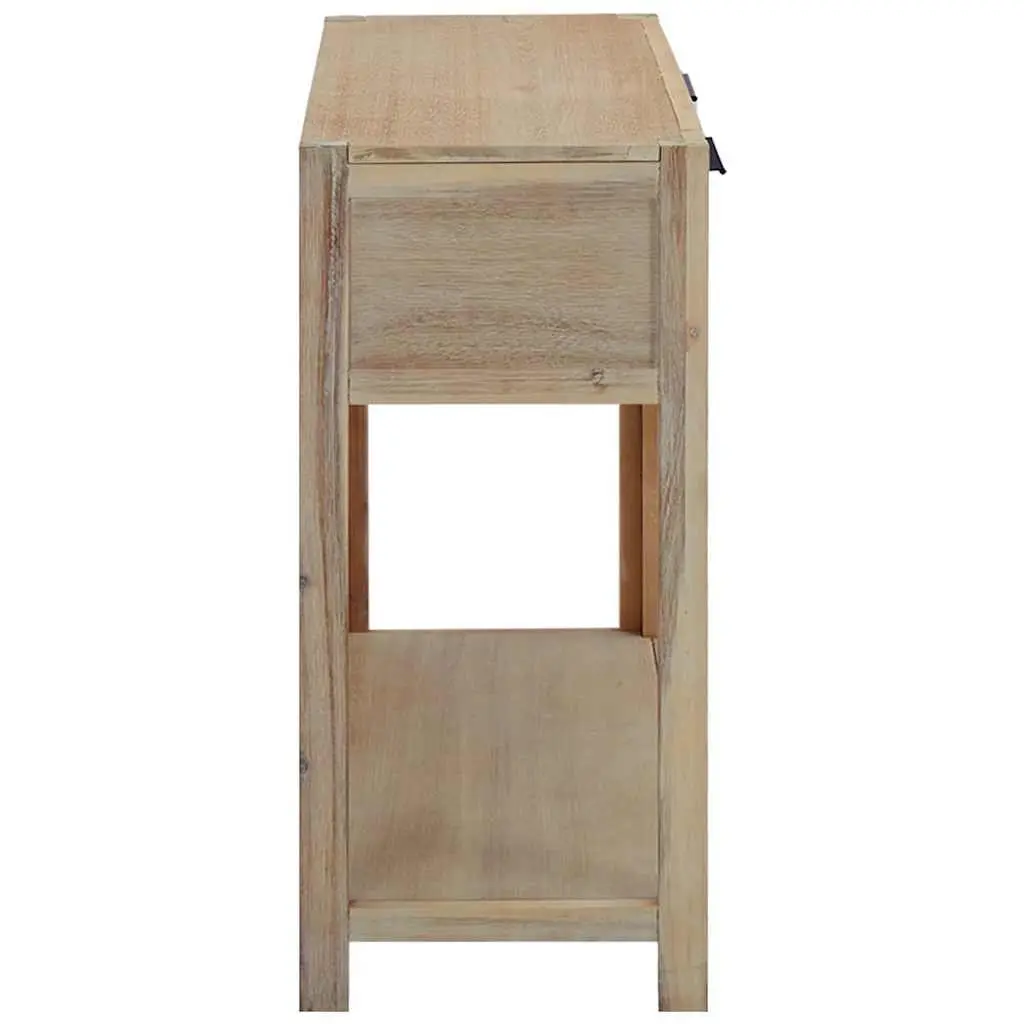Solid Acacia Wood Console Table with Storage