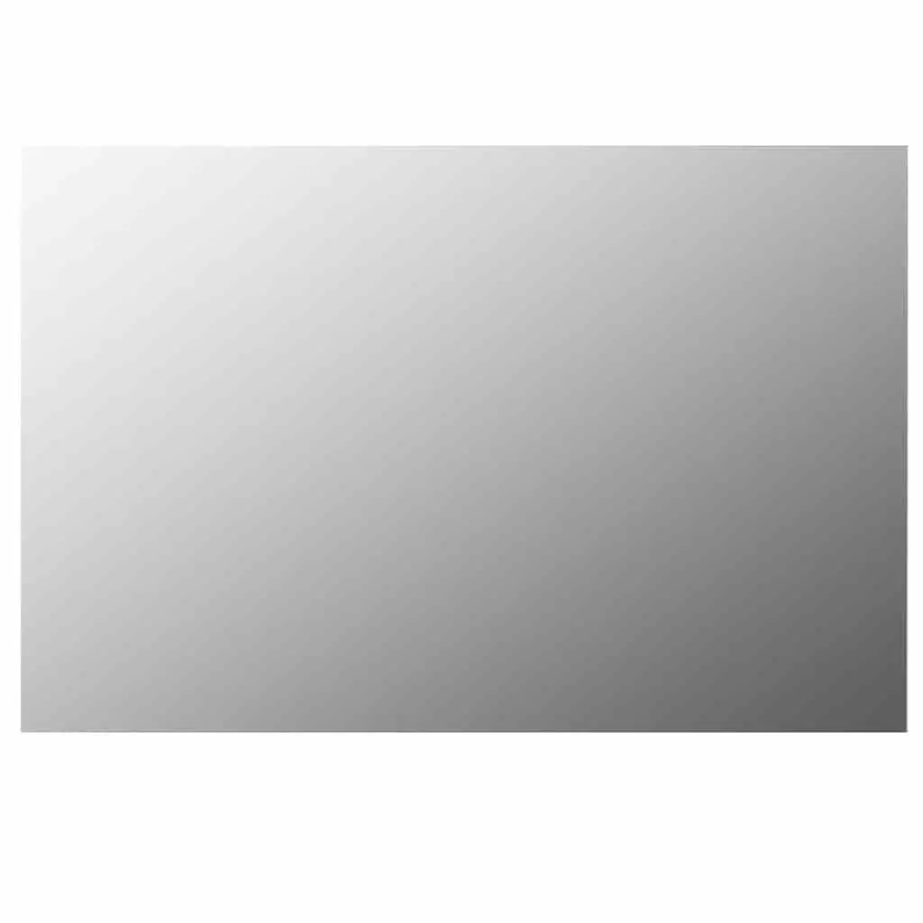 Mirror with Bevelled Edge 60x40 cm Silver for Home Decor