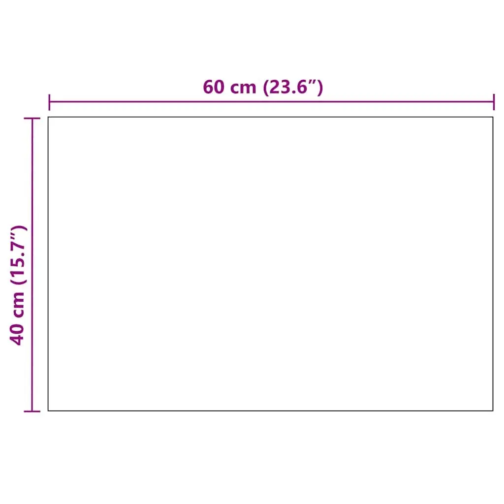 Mirror with Bevelled Edge 60x40 cm Silver for Home Decor