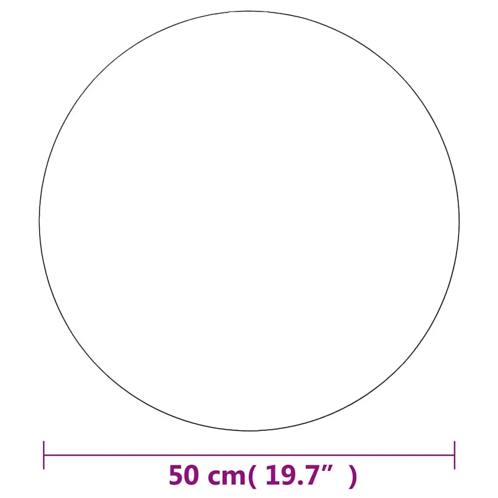 Minimalist Silver Round Wall Mirror 50cm
