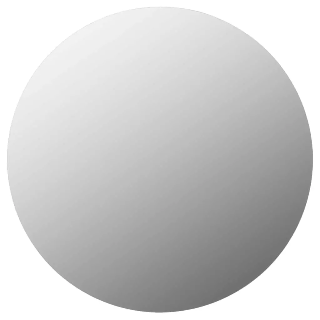 Round Glass Wall Mirror 70cm Silver Home Decor Bedroom Living Room