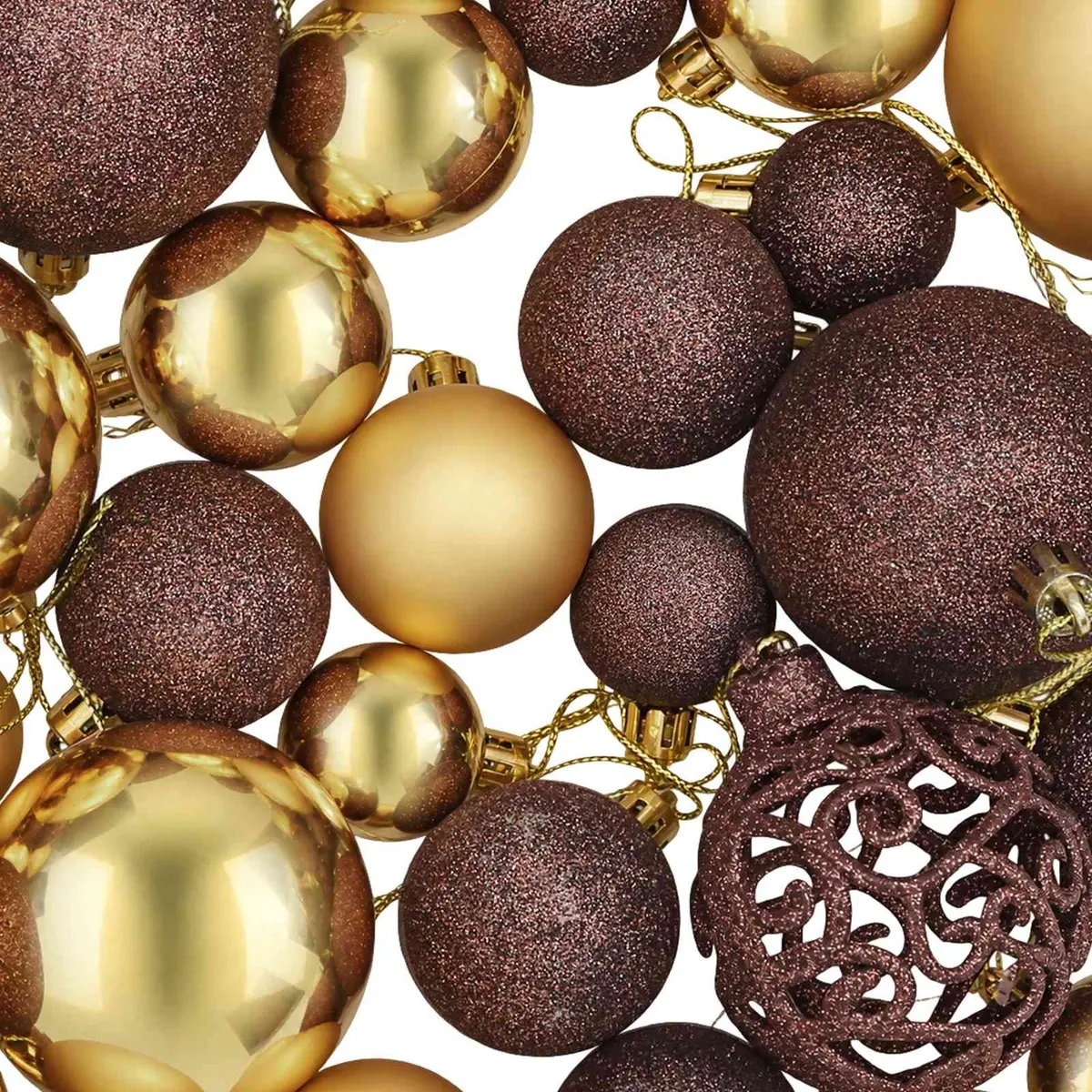 Christmas Ball Ornaments Set Plastic 3cm 4cm 6cm Multicolour Shatterproof