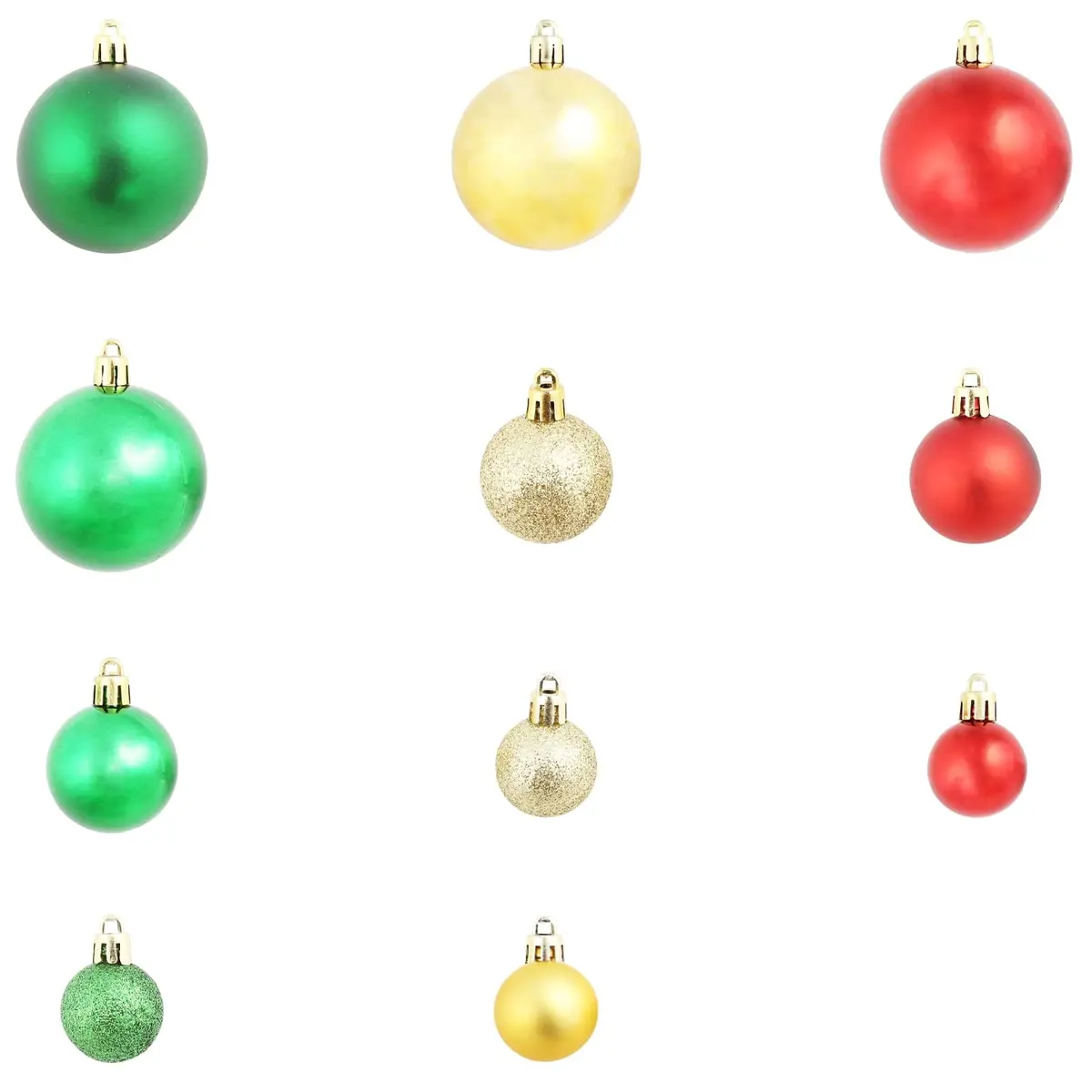 Christmas Balls Shatterproof Plastic Multicolour 100 Piece