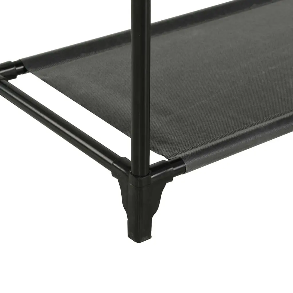 Black Clothes Rack with Non-Woven Shelves
