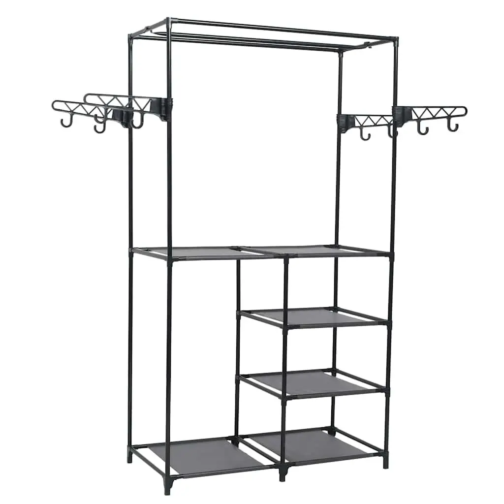 Steel Frame Clothes Rack with Fabric Shelves
