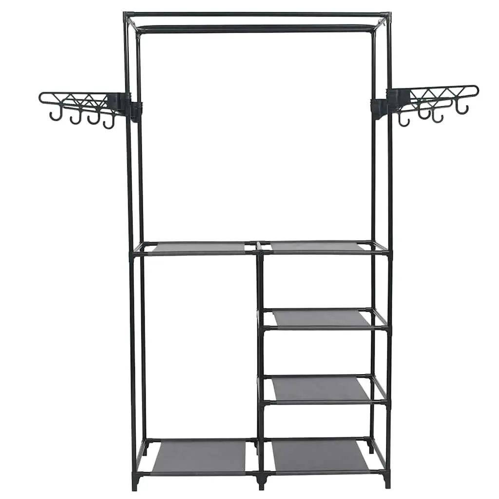 Steel Frame Clothes Rack with Fabric Shelves