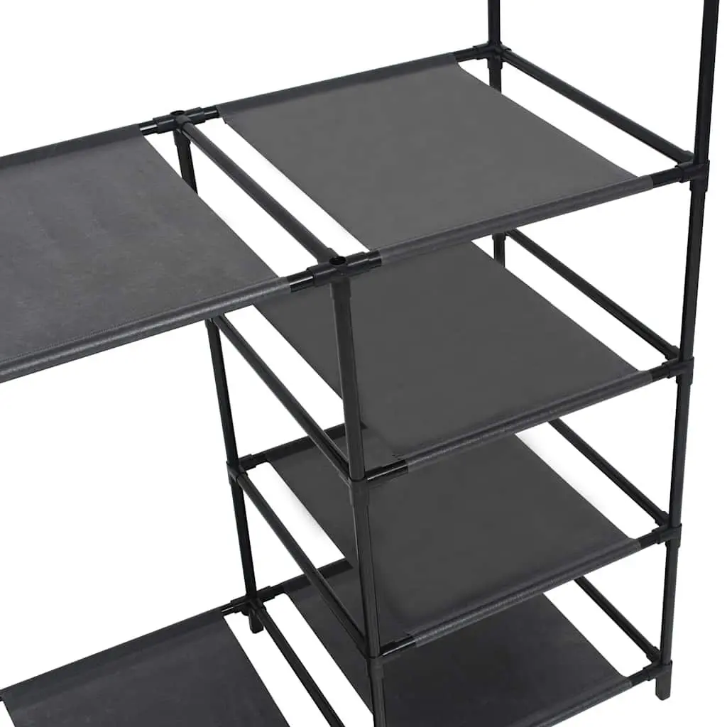 Steel Frame Clothes Rack with Fabric Shelves